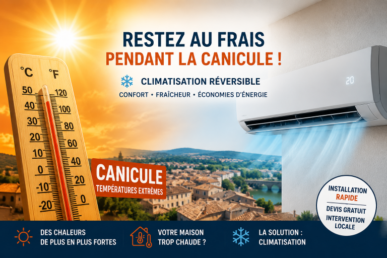 Canicule à Agen, Condom et Fleurance : prix, installation rapide et solutions de climatisation en 2026 pour rafraîchir votre maison